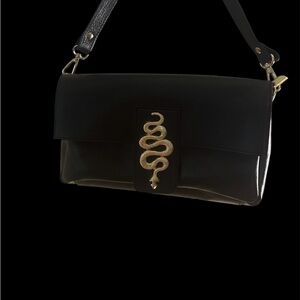 House of Harlow 1960 Black and Gold Shoulder Bag